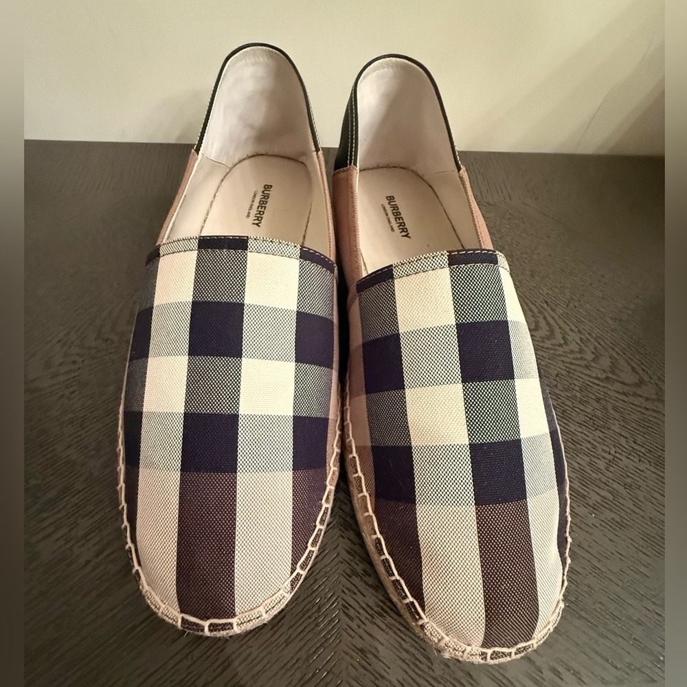 New Men’s Burberry Checkered Espadrilles size men’s US 12 UK 11 - Picture 3 of 13